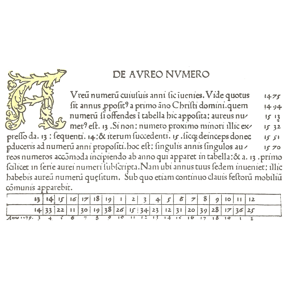 Calendarium-Regiomontanus-Maler-Pictus-Ratdolt-Löslein-Incunabula & Ancient Books-facsimile book-Vicent García Editores-5 Golden ratio